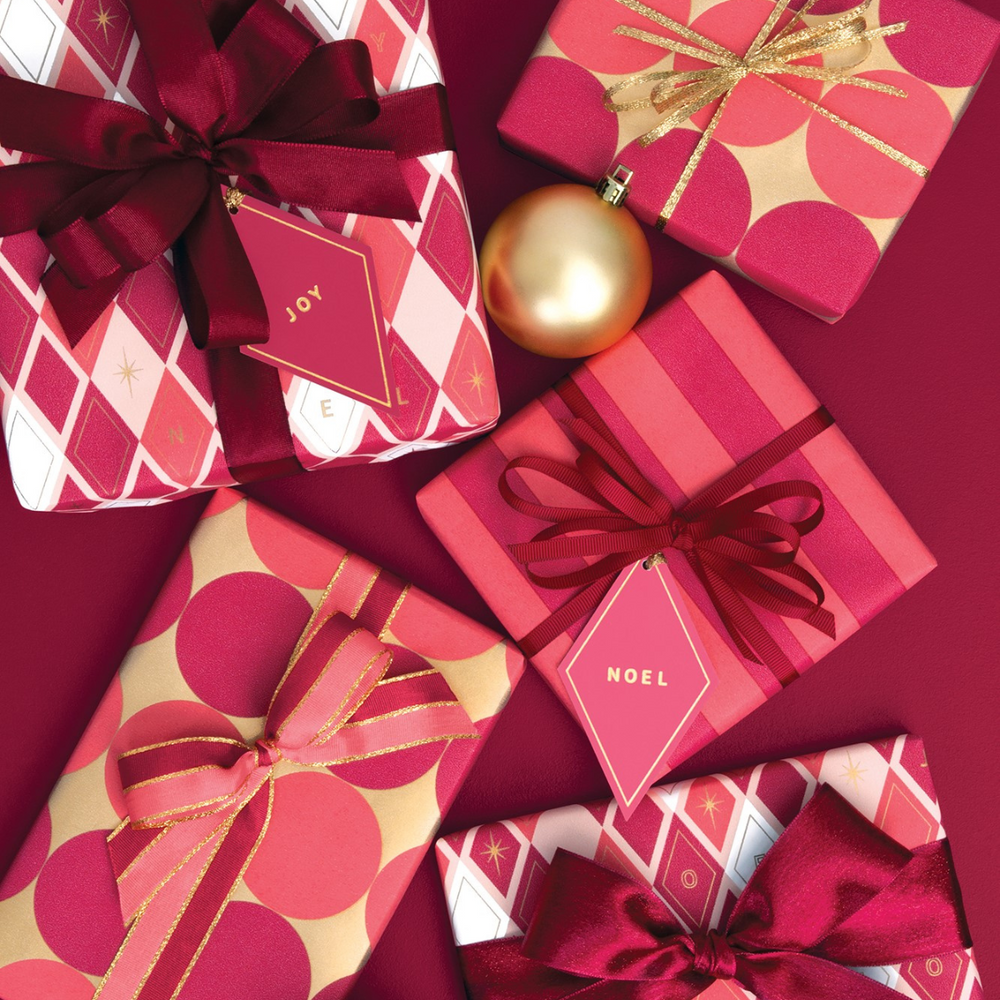 Harlequin - Rouge/Red Gift Tag (3pk)