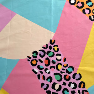 Leopard Block Sunset - Reusable Fabric Gift Wrap
