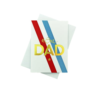 # One Dad Greeting Card - Stripes
