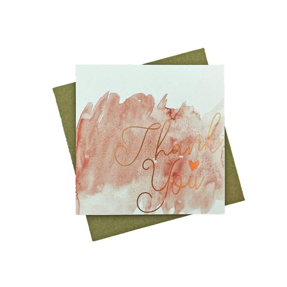 Watercolour Thank You Greeting Card