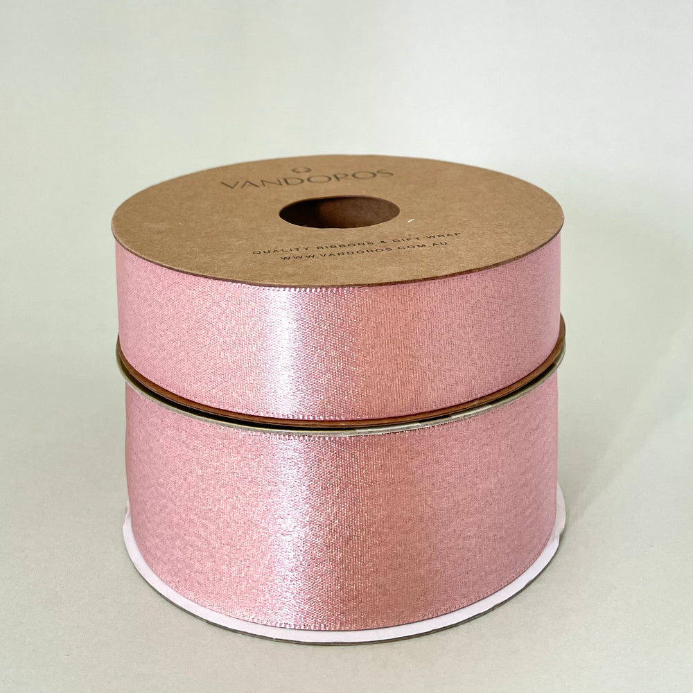 Double Satin Ribbon - Copper/Gold