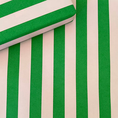 Pavilion Stripe - Emerald/Pink