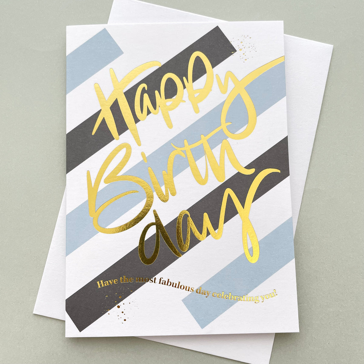 Mega Birthday Stripe Greeting Card