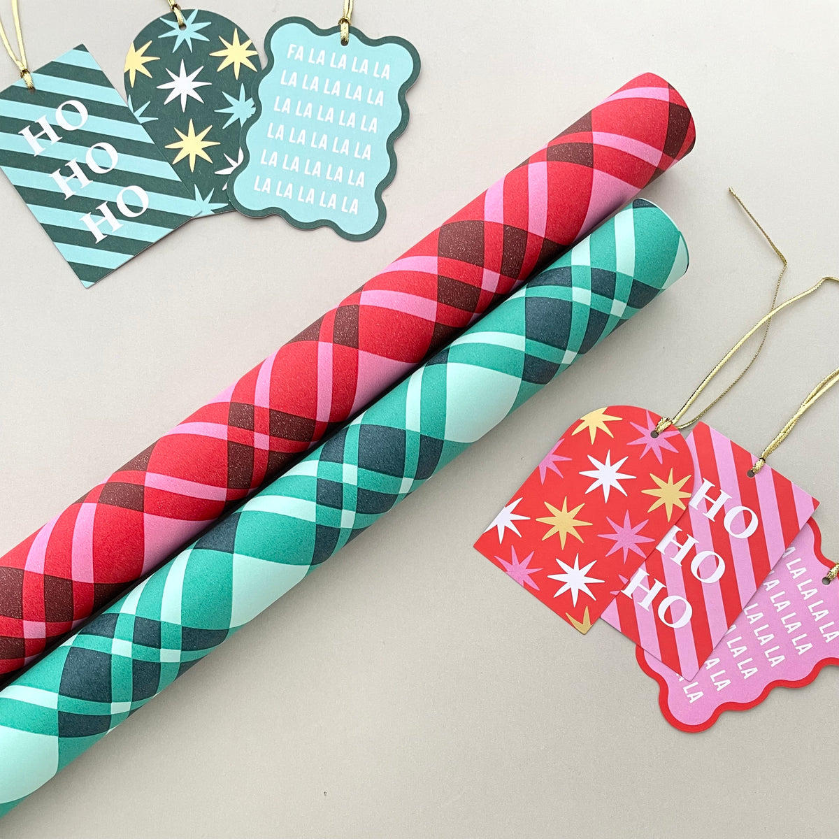 Nova Christmas Gift Tag - Aqua/Evergreen (3pk)