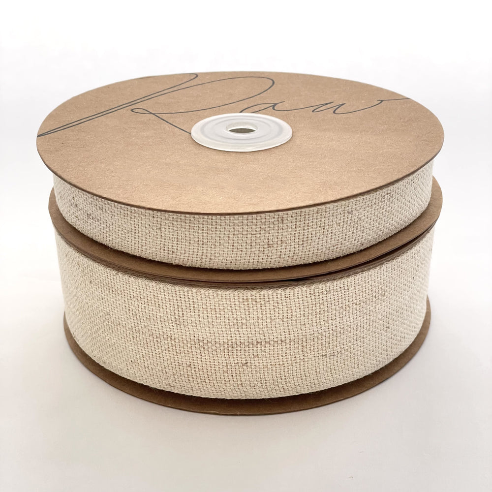 Linen Ribblon Cotton Linen Ribbon - Natural – Emballage