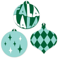Pre-Order Merry Baubles Gift Tag - Mint Green (3pk)