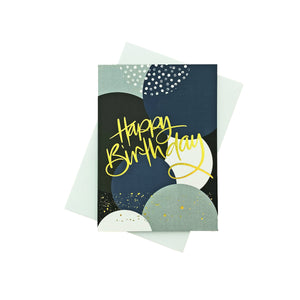 Birthday Bubbles Greeting Card - Blue