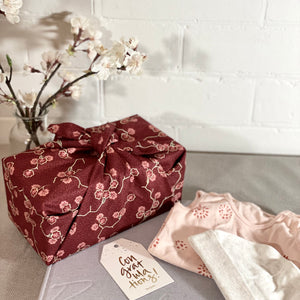 
            
                Load image into Gallery viewer, Cerise - Reusable Fabric Gift Wrap
            
        