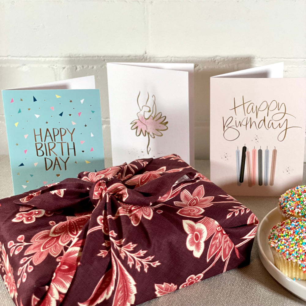 
            
                Load image into Gallery viewer, Fleur - Reusable Fabric Gift Wrap
            
        