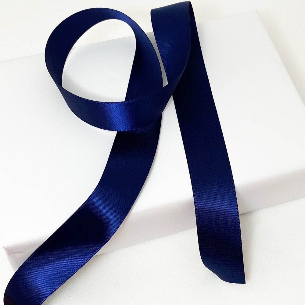 Double Satin Ribbon - Navy