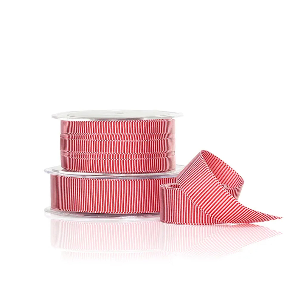 Alice Grosgrain Ribbon - Red/White