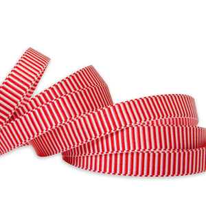 
            
                Load image into Gallery viewer, Alice Grosgrain Ribbon - Red/White
            
        