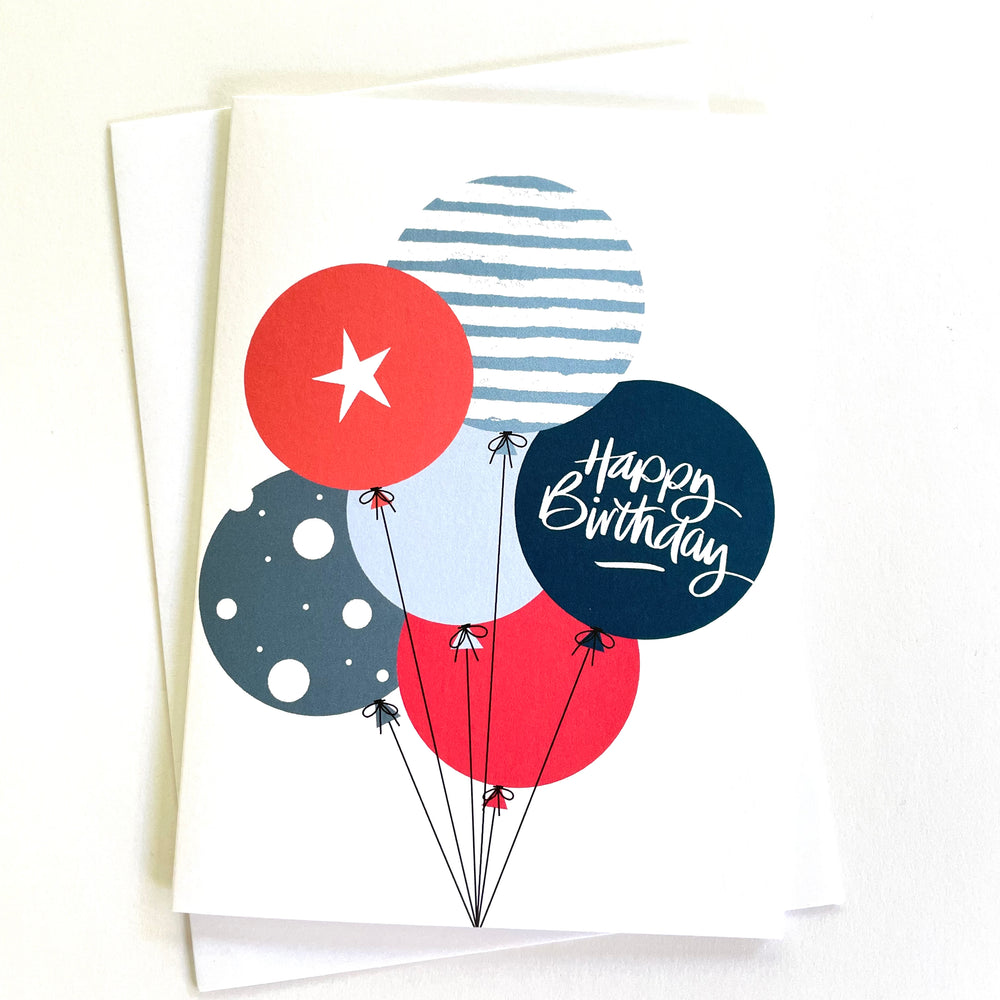 Birthday Balloons Greeting Card