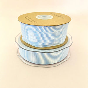 
            
                Load image into Gallery viewer, Alice Grosgrain Ribbon - French Blue/White
            
        